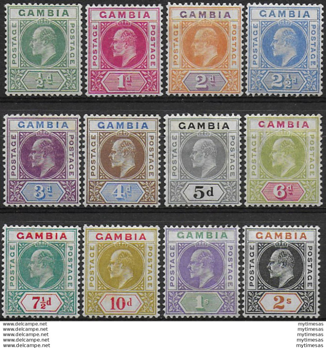 1904-06 Gambia Edoardo VII 12v. MH SG N. 57/68 - Autres & Non Classés