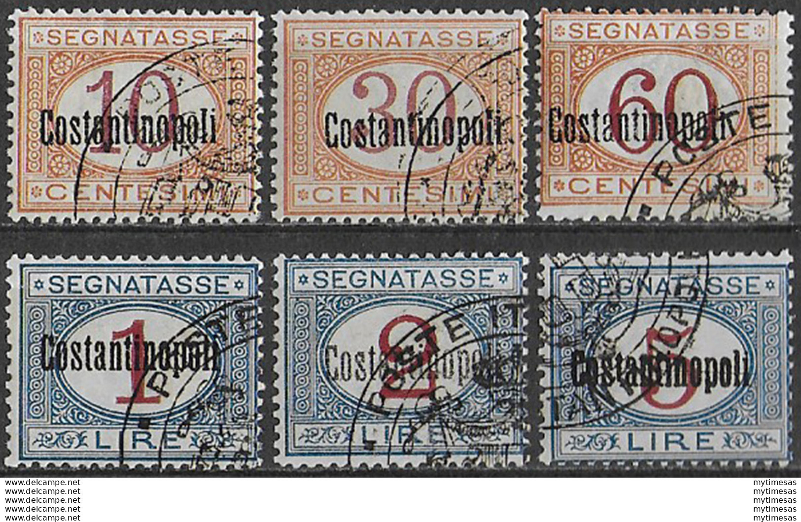 1922 Costantinopoli Segnatasse MNH Sassone N. 1/6 - Other & Unclassified