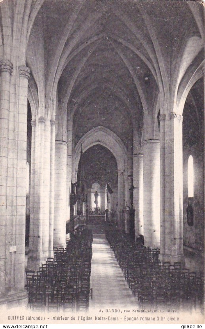 33 -   GUITRES -  Interieur De L'église Notre Dame - Otros & Sin Clasificación