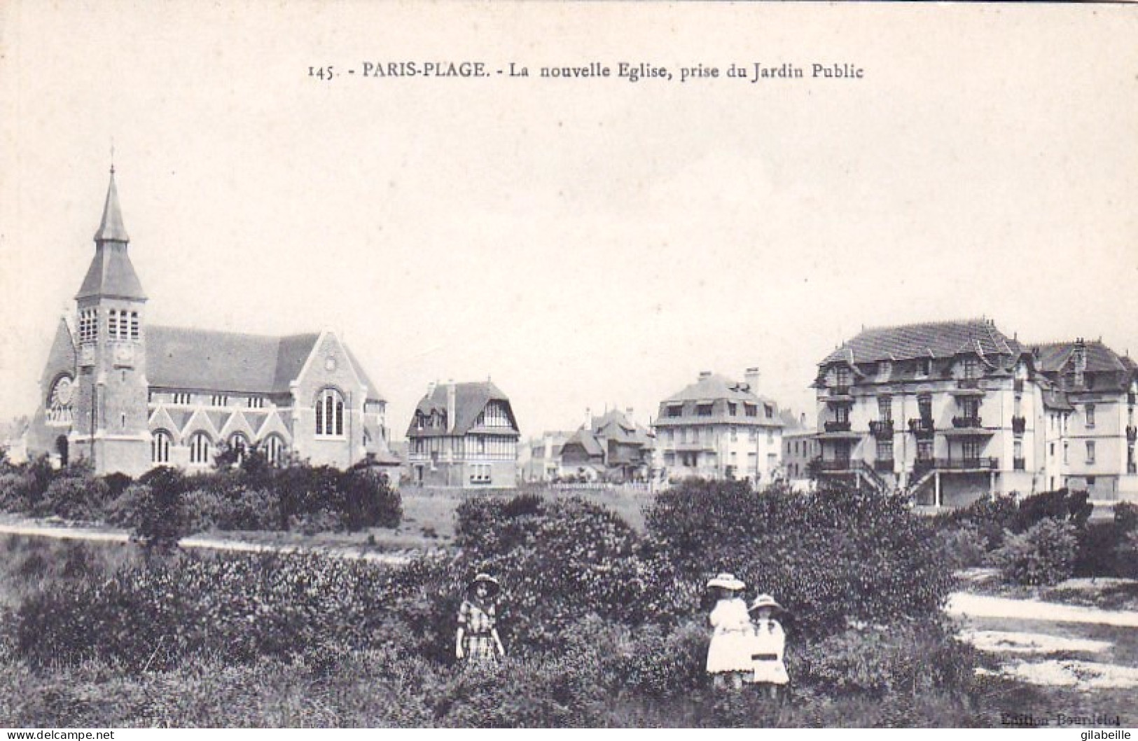 62 -  LE TOUQUET - PARIS PLAGE - La Nouvelle Eglise Prise Du Jardin Public - Le Touquet