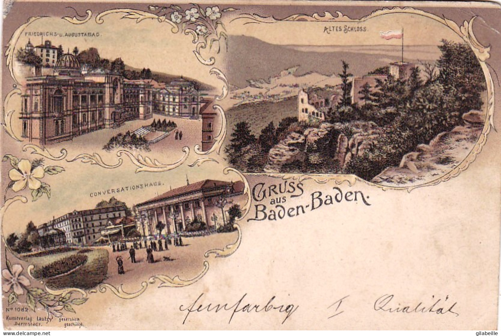 Gruss Aus BADEN BADEN  - Litho - Baden-Baden