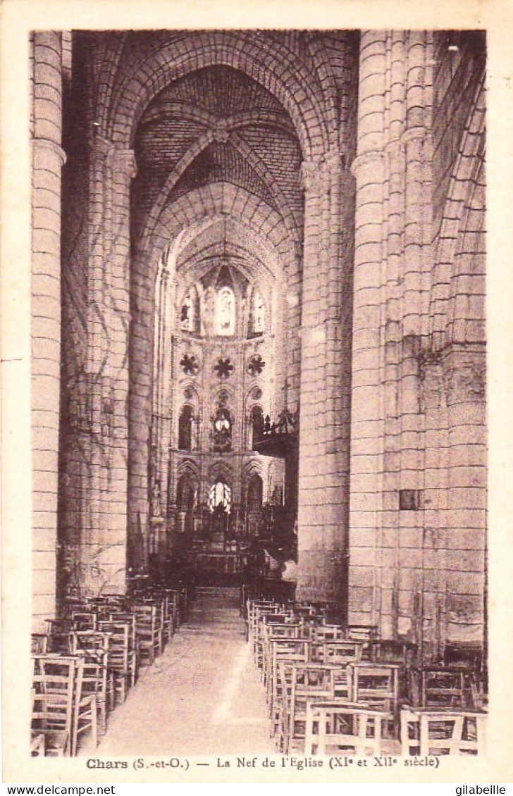 95 - Val D'oise -  CHARS - La Nef De L'église - Chars