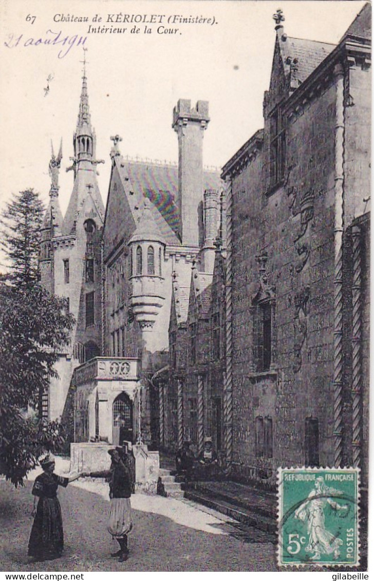 29  - CONCARNEAU -  Château De Kériolet, Intérieur De La Cour - Animée - Concarneau