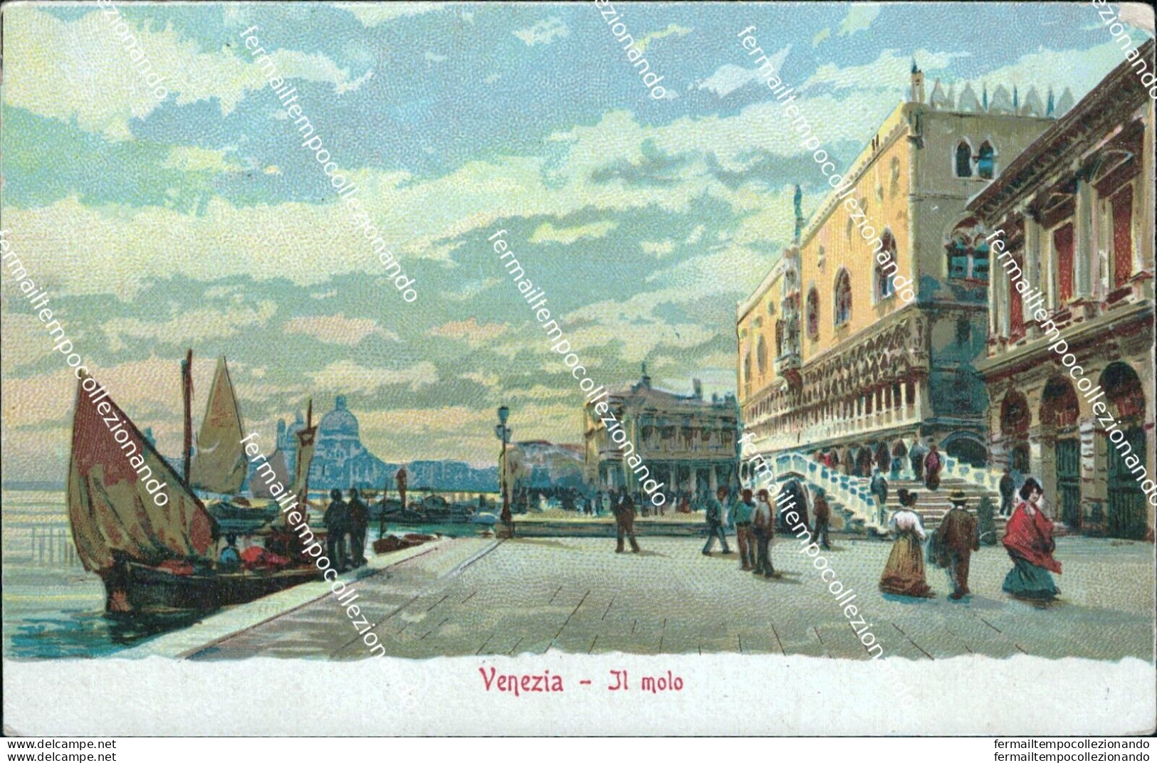 Bt228 Cartolina  Venezia Citta'  Il Molo Veneto - Venezia (Venedig)