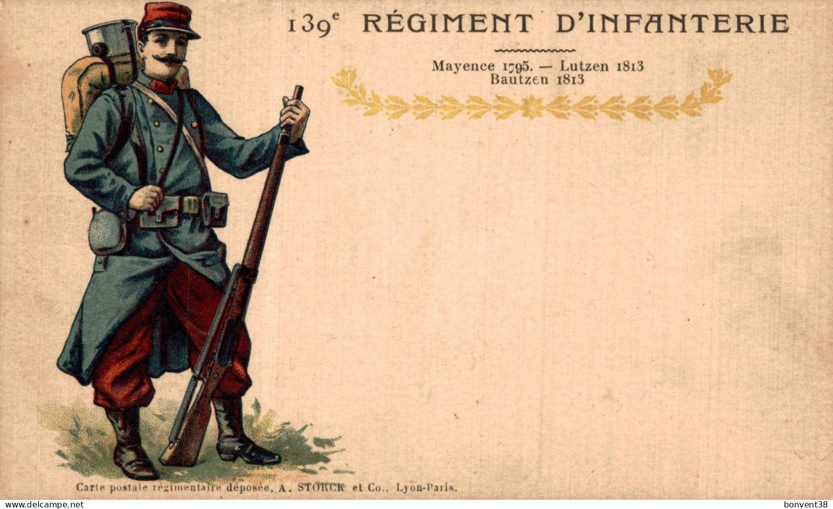 K0105 - 139e Régiment D' Infanterie - Regimenten