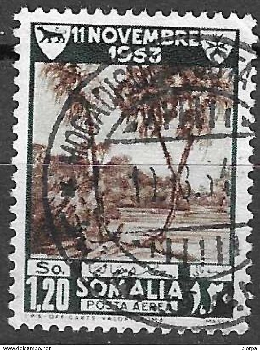 SOMALIA A.F.I.S. - 1954 - POSTA AEREA - - PRO LEBBRA - SOMALI 1,20 - USATO (YVERT AV 50 - MICHEL 293 - SS A 23) - Somalia (AFIS)