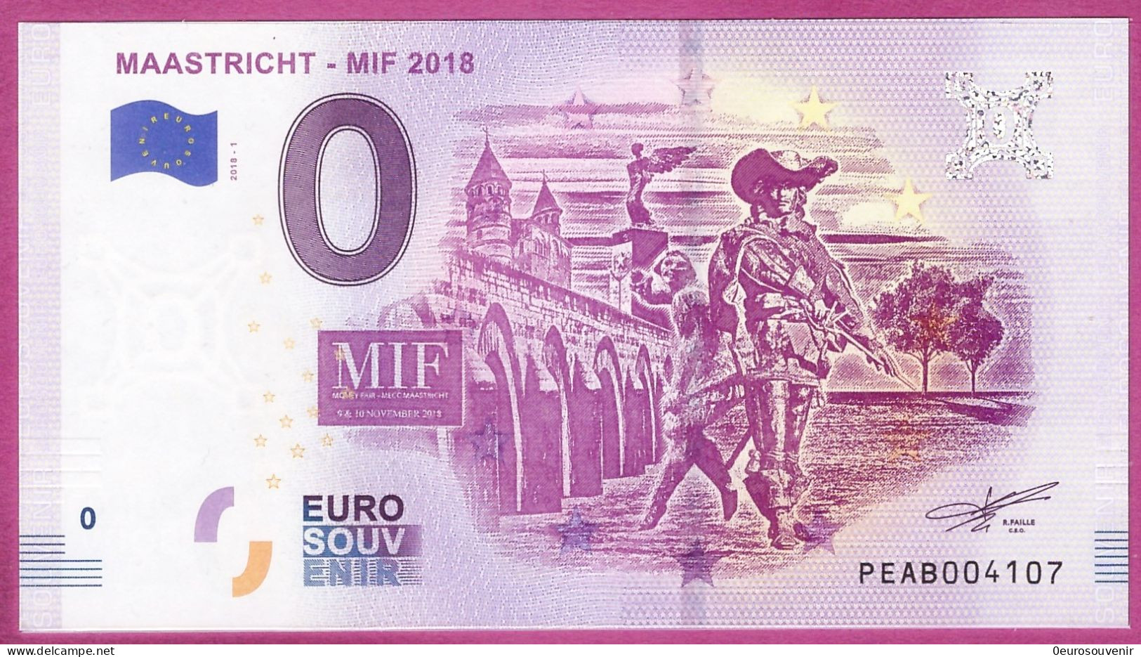 0-Euro PEAB 2018-1 MAASTRICHT - MIF 2018 - MONEY FAIR - Private Proofs / Unofficial