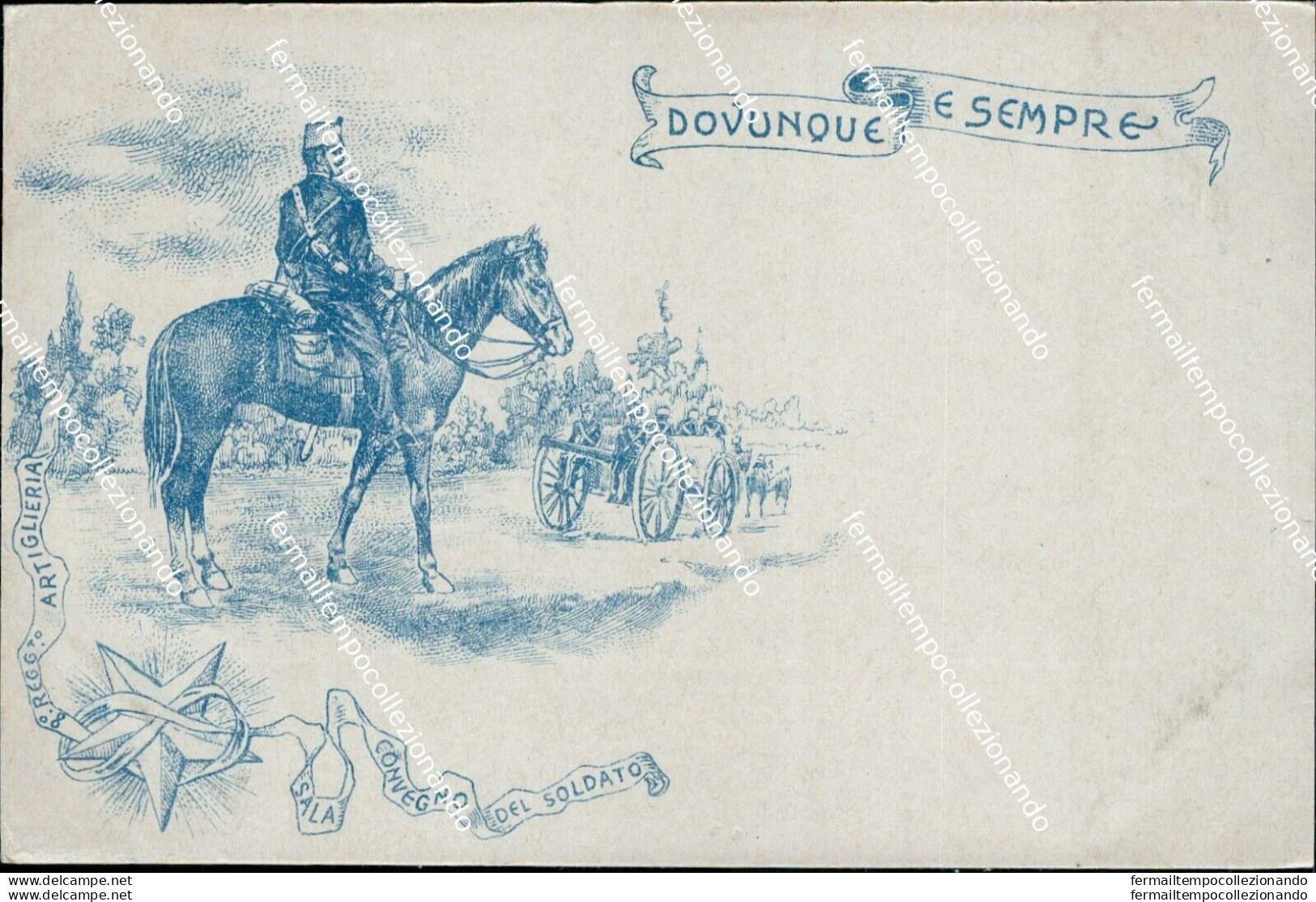 Bz523 Cartolina Militare 8 Reggimento Artiglieria Www1 - Régiments