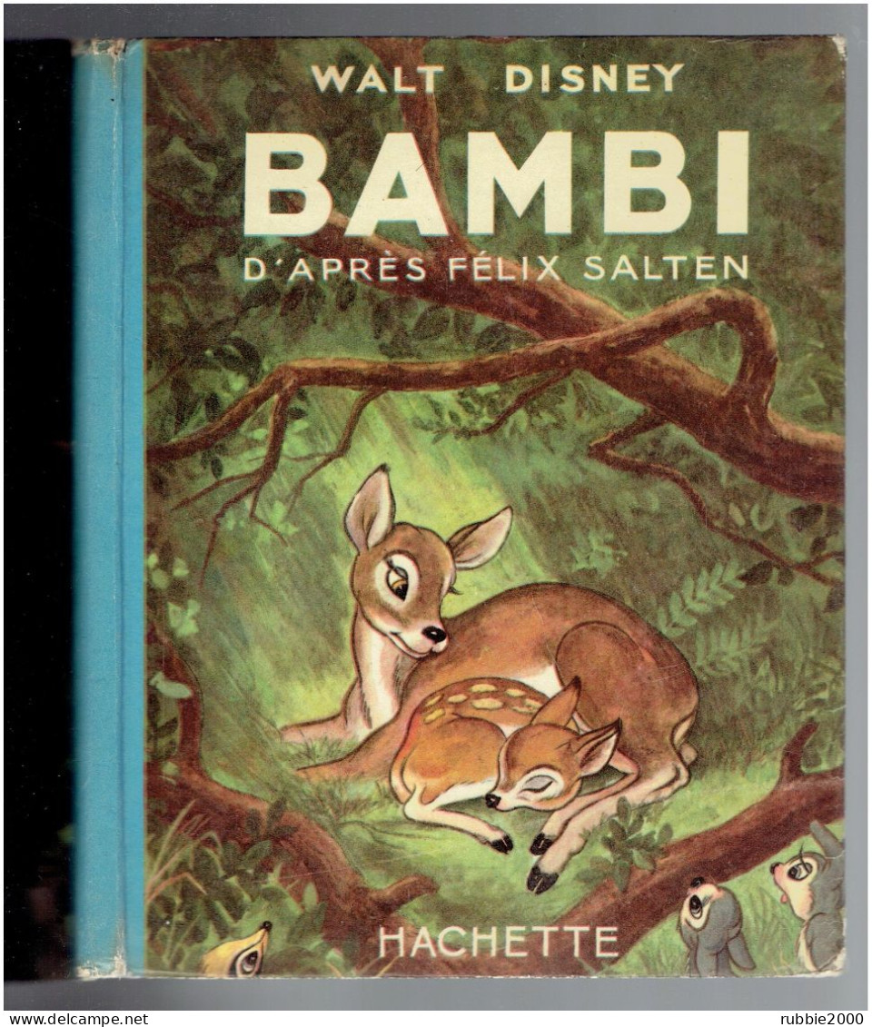 BAMBI AVEC JAQUETTE DE WALT DISNEY COPYRIGHT 1948 DEPOT LEGAL 4° TRIMESTRE 1949 IMPRIMEUR GEORGES LANG - Disney