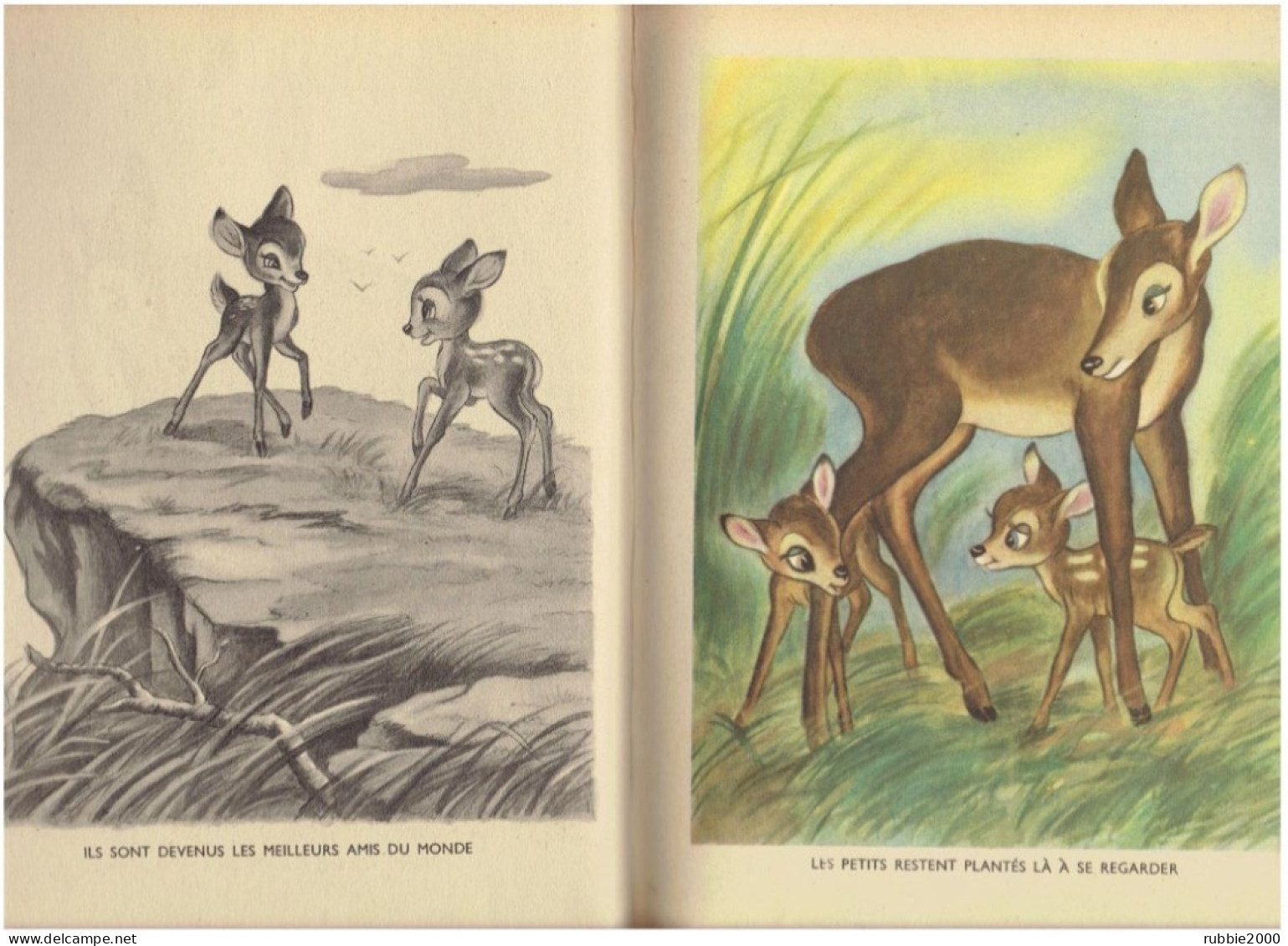 BAMBI AVEC JAQUETTE DE WALT DISNEY COPYRIGHT 1948 DEPOT LEGAL 4° TRIMESTRE 1949 IMPRIMEUR GEORGES LANG - Disney