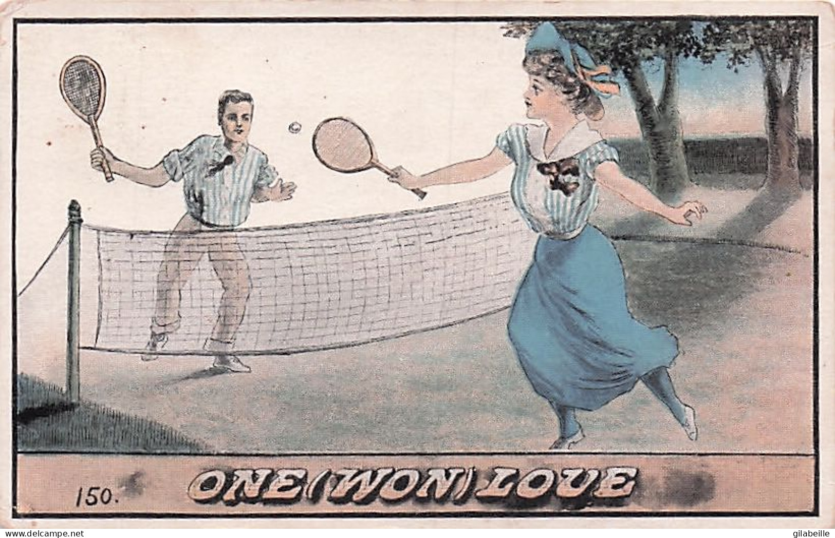  TENNIS -  Illustrateur  - One ( Won ) Love  - 1913 - 1900-1949