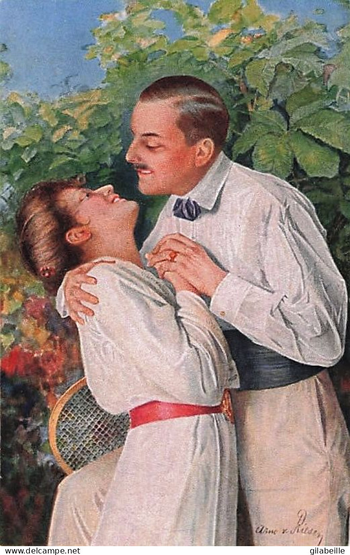  TENNIS -  Illustrateur Signé Arno Van Riesen - Amour Passion - 1919 - Riesen, Arno Von