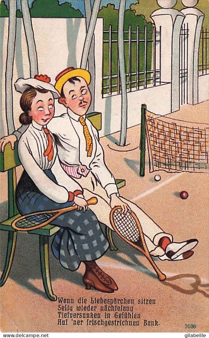 TENNIS -  Illustrateur  - Wenn Die Liebesparchen Sitzen Selig Wieder Nachtelang... - 1900-1949