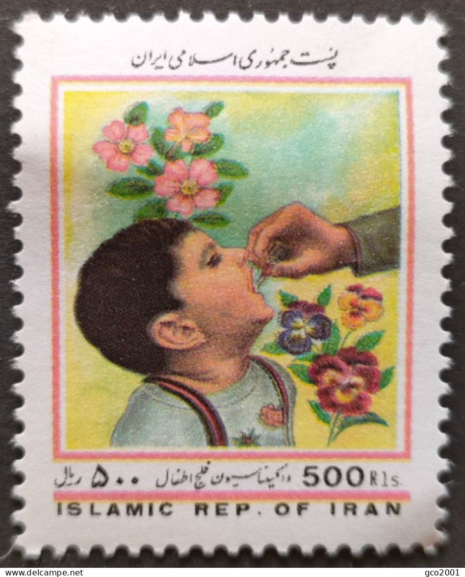 IRAN / YT 2484 / SANTE - MEDECINE - VACCINATION POLIOMYELITHE - ENFANT - FLEUR / NEUF ** / MNH - Irán