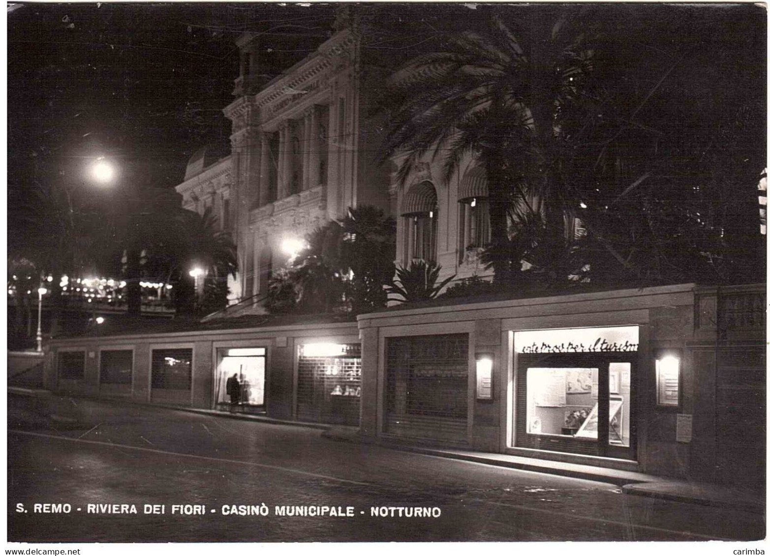 CARTOLINA CASINO' ANNULLO TARGHETTA SAN REMO - San Remo