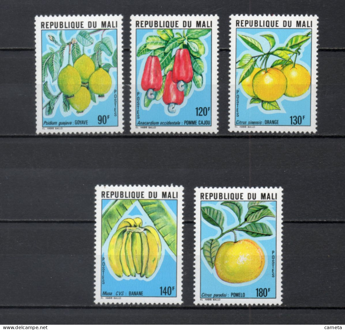 MALI  N° 376 à 380    NEUFS SANS CHARNIERE  COTE 6.00€    FRUIT FLORE - Malí (1959-...)