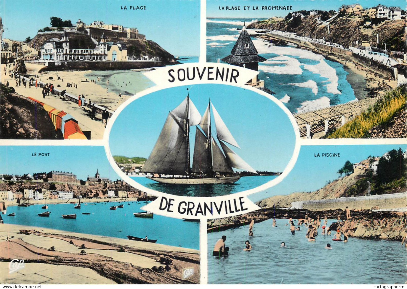 Navigation Sailing Vessels & Boats Themed Postcard Granville - Segelboote