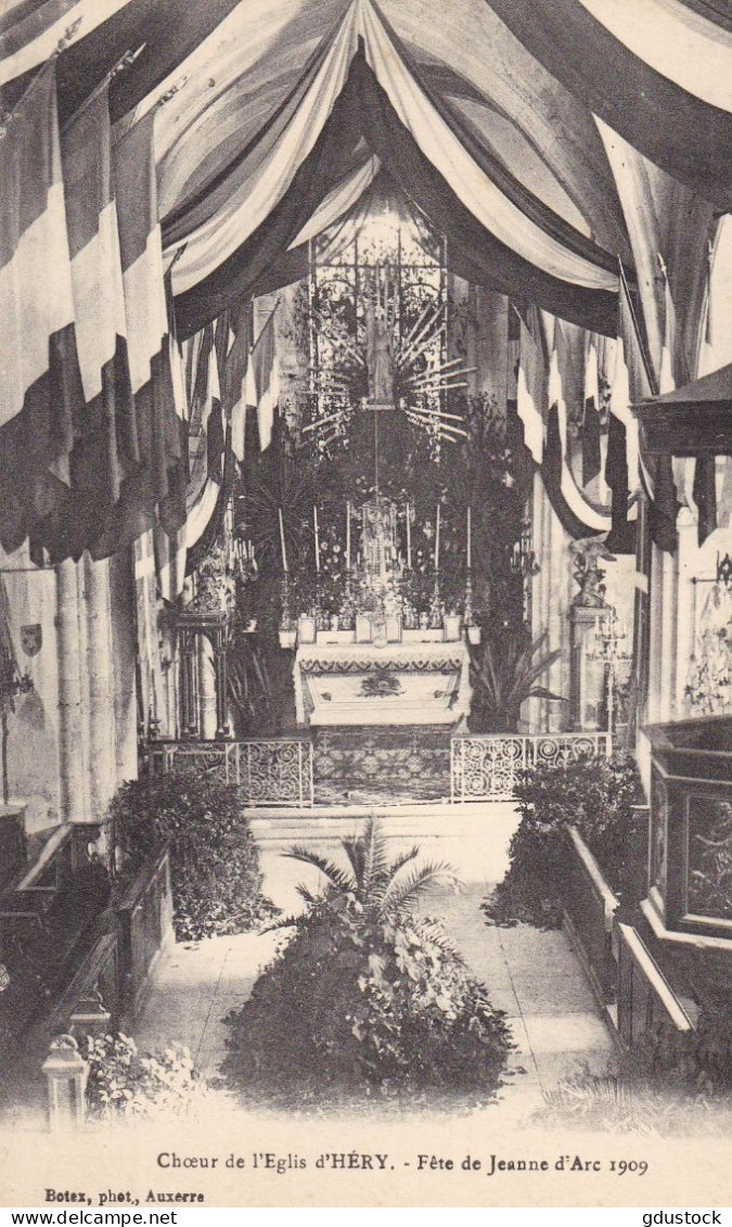 Yonne - Choeur De L'Eglise D'Héry - Fête De Jeanne D'Arc 1909 - Hery