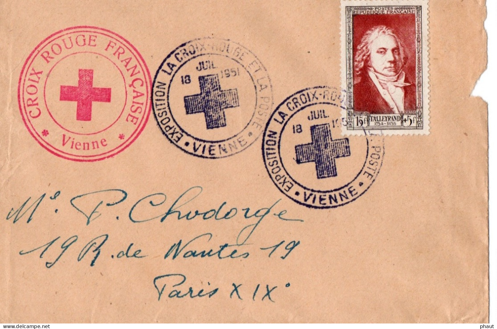 TAD Exposition Croix Rouge VIENNE Sur 895 Talleyrand - Cachets Commémoratifs