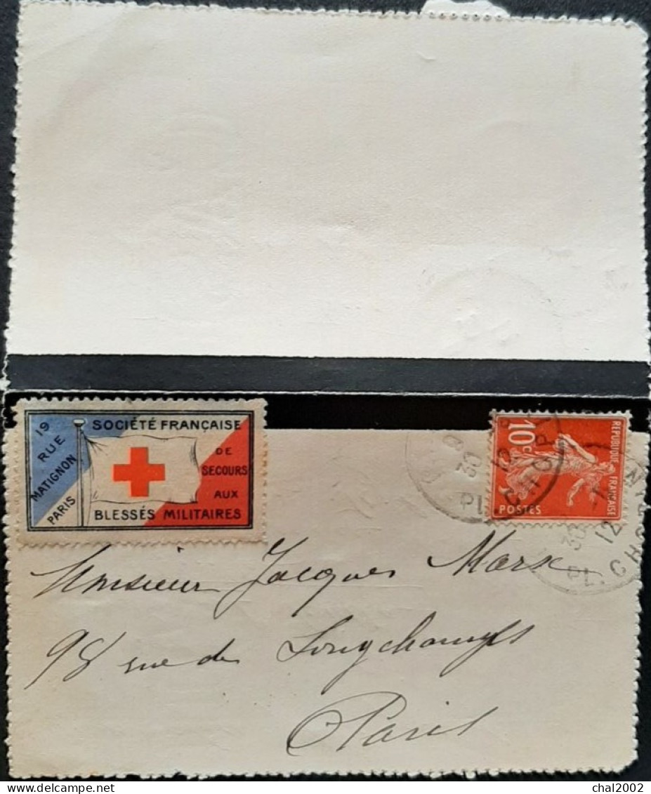 Lettre 30 Juin 1912 Pour Paris - Red Cross
