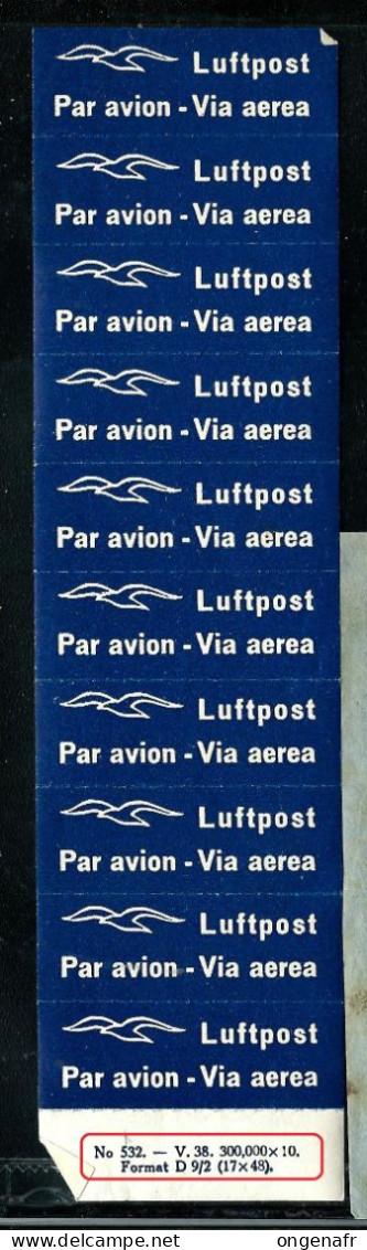 Divers Petite Feuilles  D'étiquettes  Par Avion  - Mit Luftpost - Per Via Aerea  ( ** ) - Autres & Non Classés