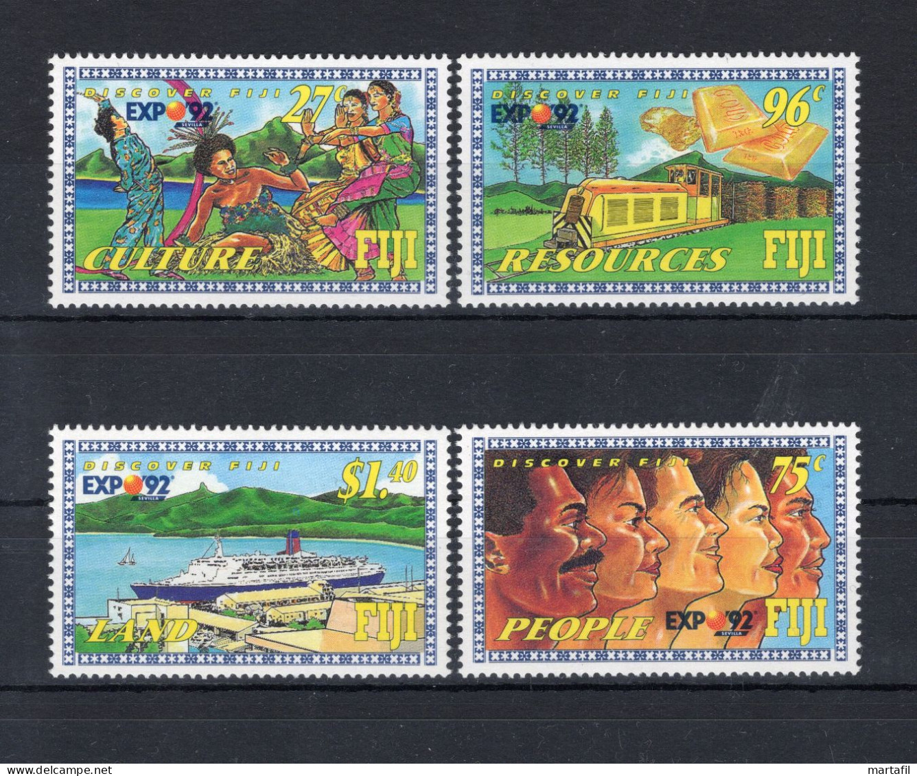 1992 FIJI SET MNH ** 666/669 Expo '92, Sevilla - Fidji (1970-...)