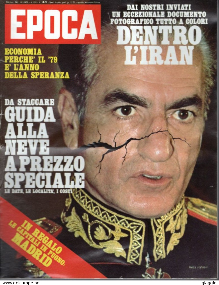 °°° RIVISTA EPOCA N° 1475 DEL 13 GENNAIO 1979 °°° - Andere & Zonder Classificatie