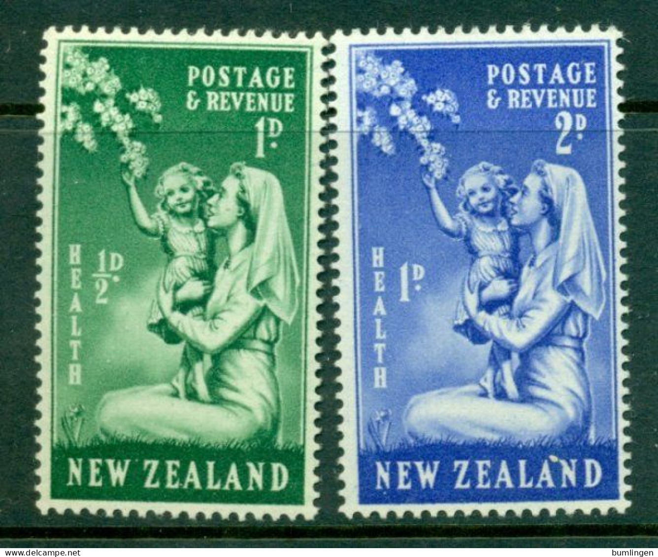 NEW ZEALAND 1949 Mi 307-08** Health – Nurse With Child [B837] - Other & Unclassified