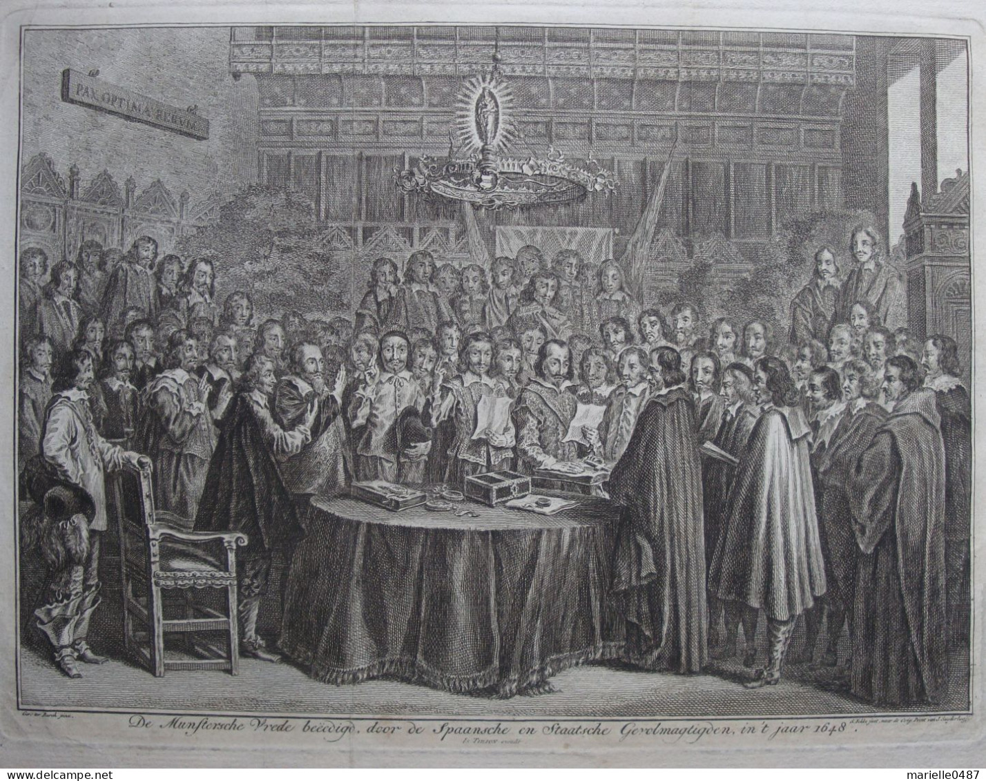 La Ratification Du Traité De Münster En 1648. Fokke - Prints & Engravings