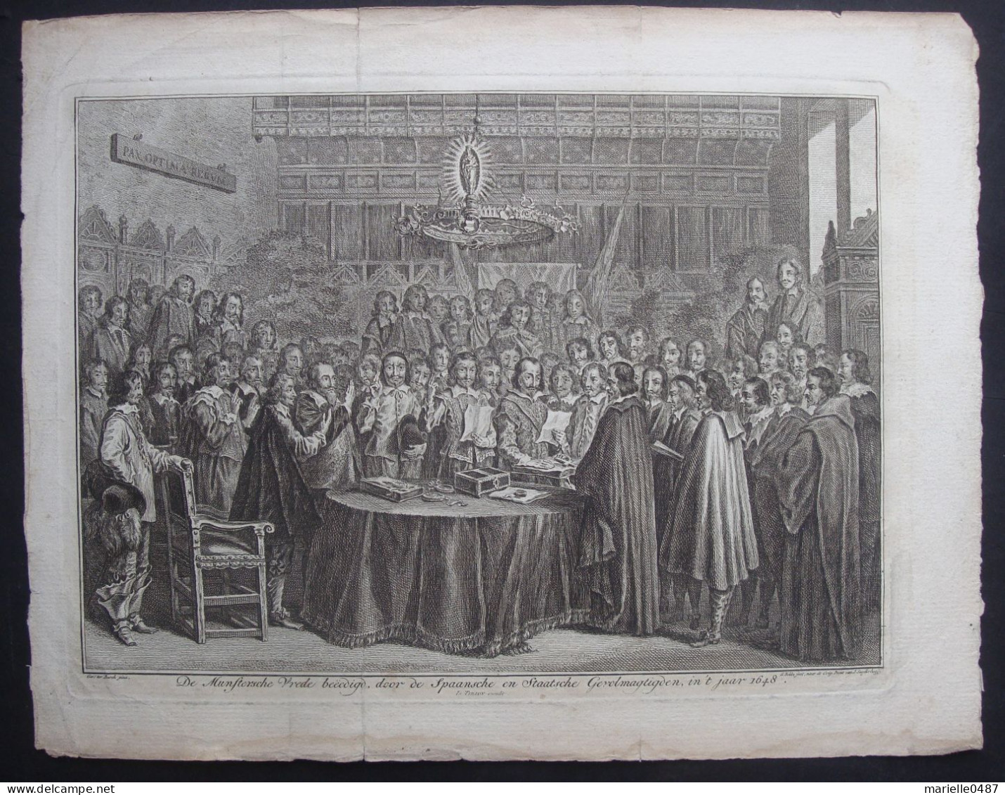 La Ratification Du Traité De Münster En 1648. Fokke - Prints & Engravings