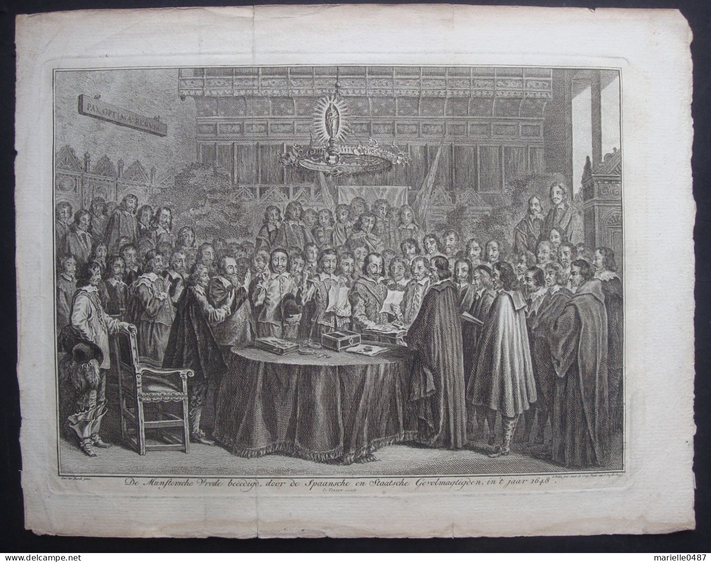 La Ratification Du Traité De Münster En 1648. Fokke - Prenten & Gravure