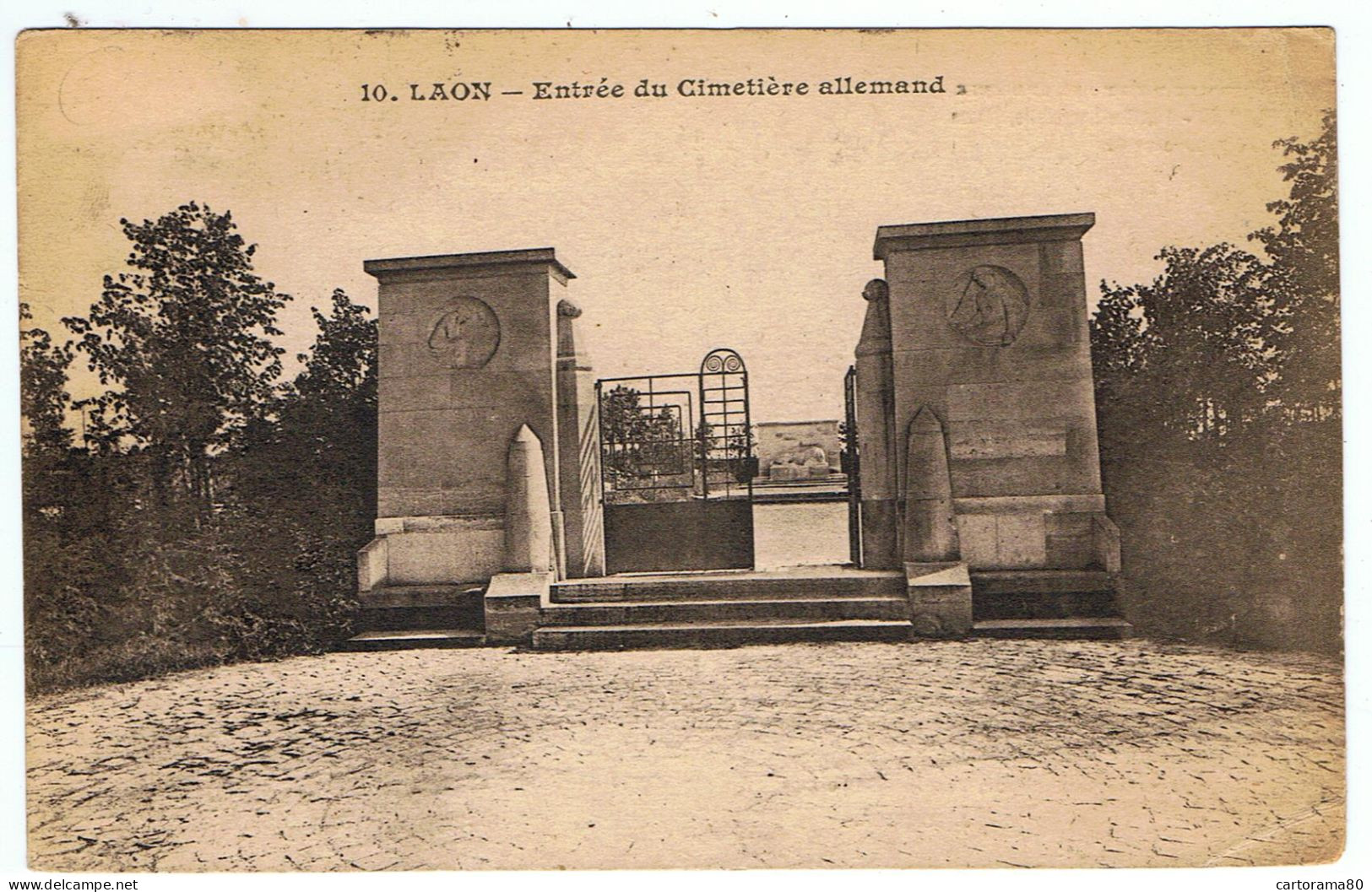 Laon / Entrée Du Cimetière Allemand / Correspondance Imprimerie L. Combier - Laon