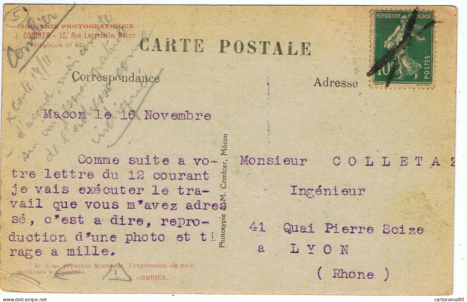 Laon / Entrée Du Cimetière Allemand / Correspondance Imprimerie L. Combier - Laon