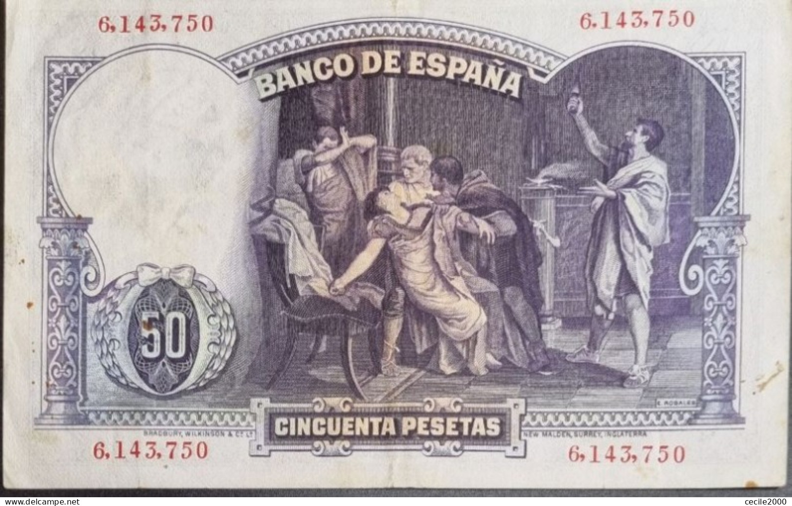 SPAIN BANKNOTE 50 PESETAS 1931 XF BILLETE ESPAÑA *COMPRAS MULTIPLES CONSULTAR* - 50 Pesetas