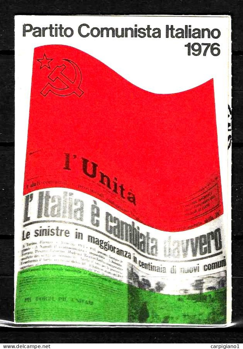 1976 Tessera PCI Partito Comunista Italiano Con Timbro E Bollino - Historische Dokumente