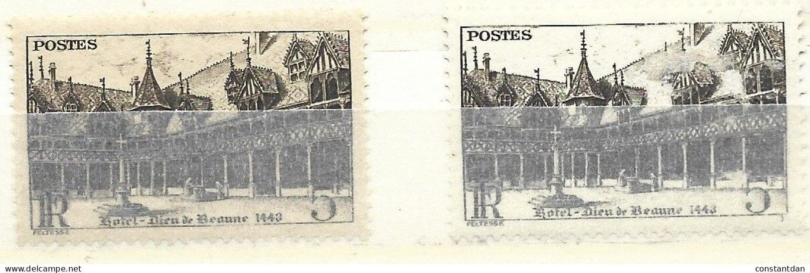 FRANCE N° 499 5F BRUN MONUMENTS ET SITES HOTEL DE BEAUNE 2 NUANCES NEUF SANS CHARNIERE - Unused Stamps
