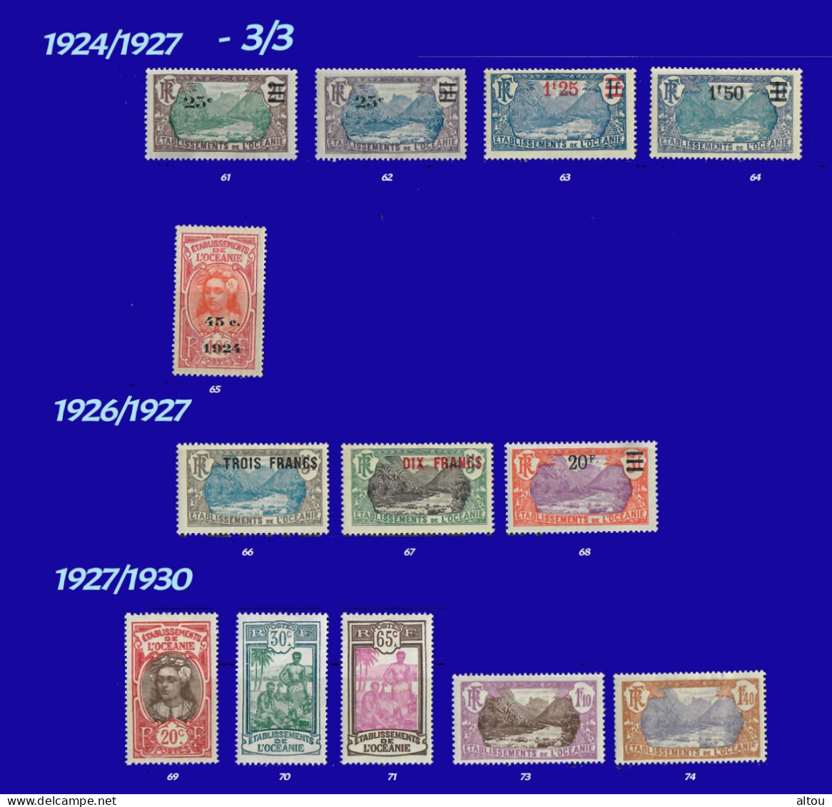 OCEANIE - 1915/1931 - 36 Timbres * (MLH) Dont 4 Offerts - Neufs