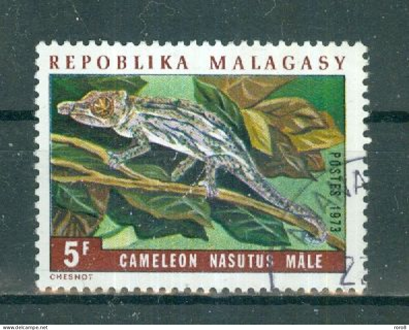 MADAGASCAR - N°524 Oblitéré. Caméléons. Sujets Divers, Même Présentation. - Madagascar (1960-...)