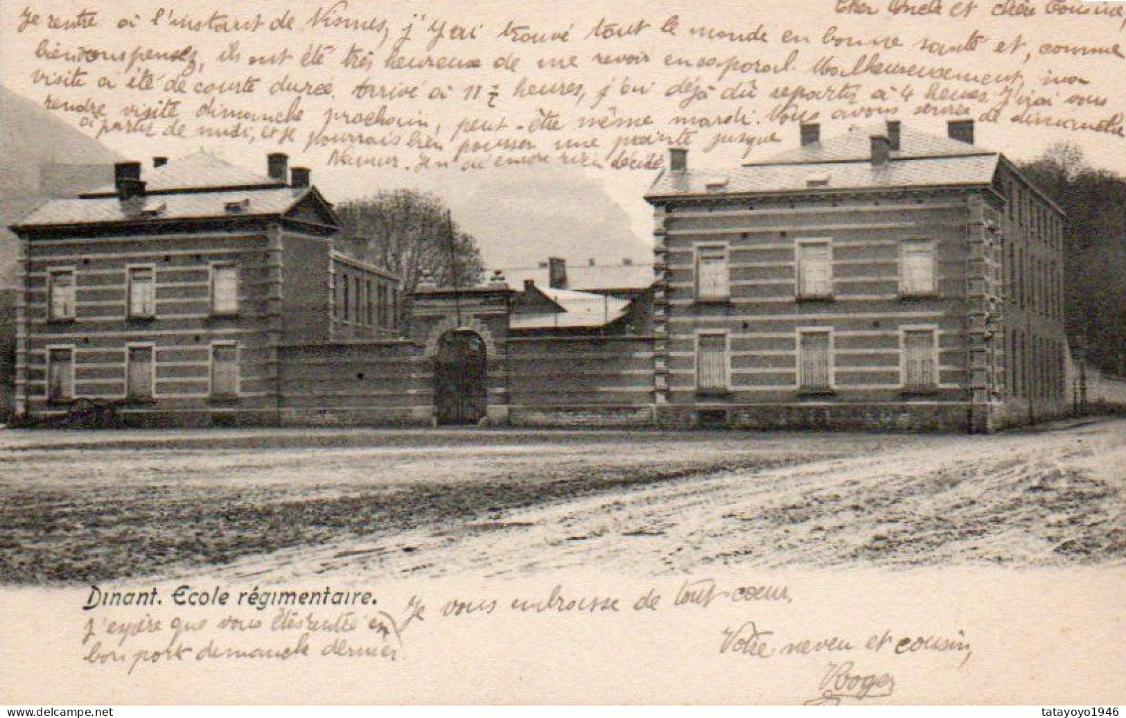 Dinant  Ecole Régimentaire Voyagé En 1904 - Dinant