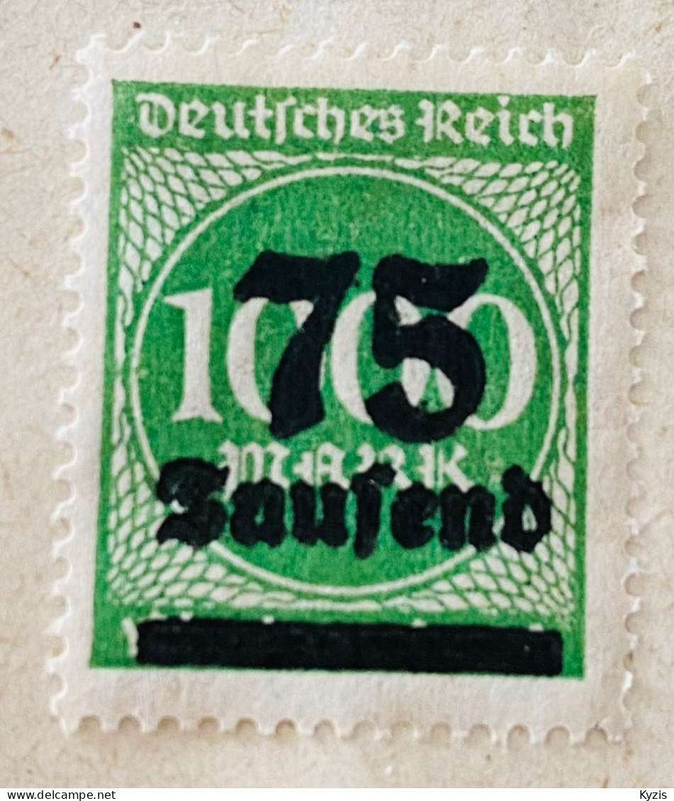 Allemagne - 1923 Surimpression Allemande Reich, 75 Tausand/400 Marks - DOUBLE SURCHARGE - Unused Stamps