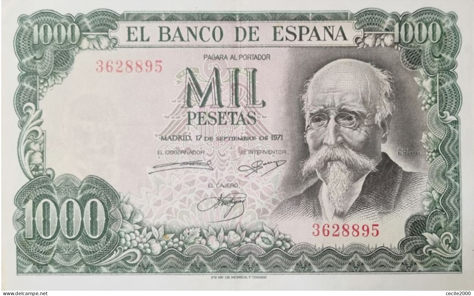SIN SERIE* BILLET ESPAGNE SPAIN BANKNOTE 1000 PESETAS 1971 XF++ BILLETE ESPAÑA *COMPRAS MULTIPLES CONSULTAR* - 1000 Pesetas