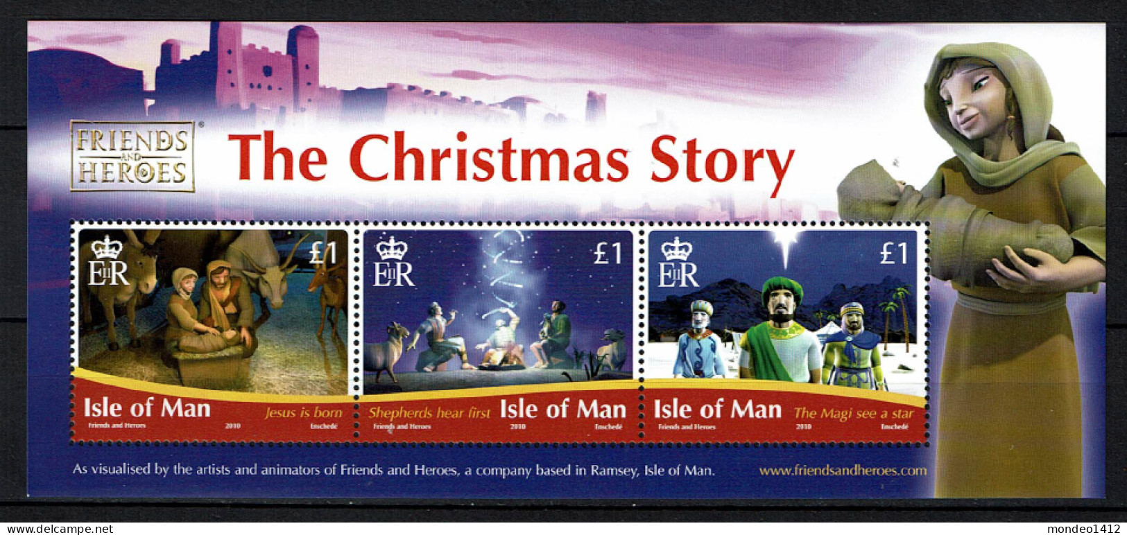 Isle Of Man - 2010 - MNH - Noël, The Chrismas Story, Histoire De La Nativité - Isle Of Man