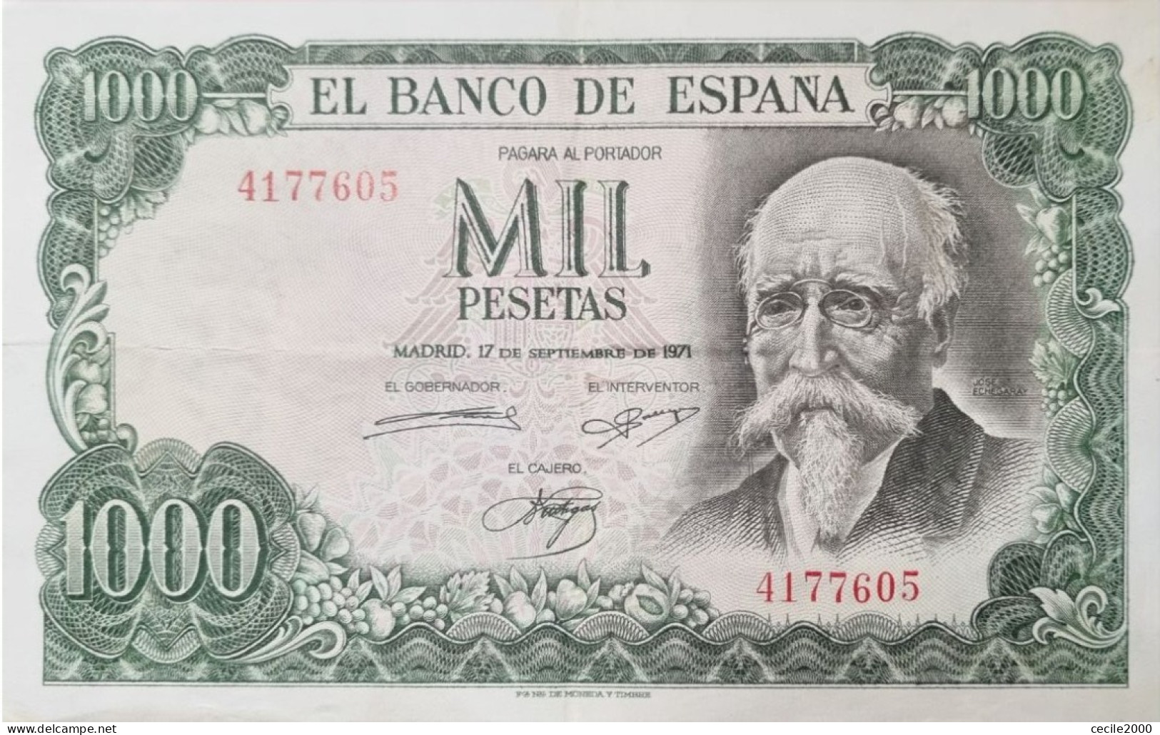 SIN SERIE* BILLET ESPAGNE SPAIN BANKNOTE 1000 PESETAS 1971 XF BILLETE ESPAÑA *COMPRAS MULTIPLES CONSULTAR* - 1000 Pesetas