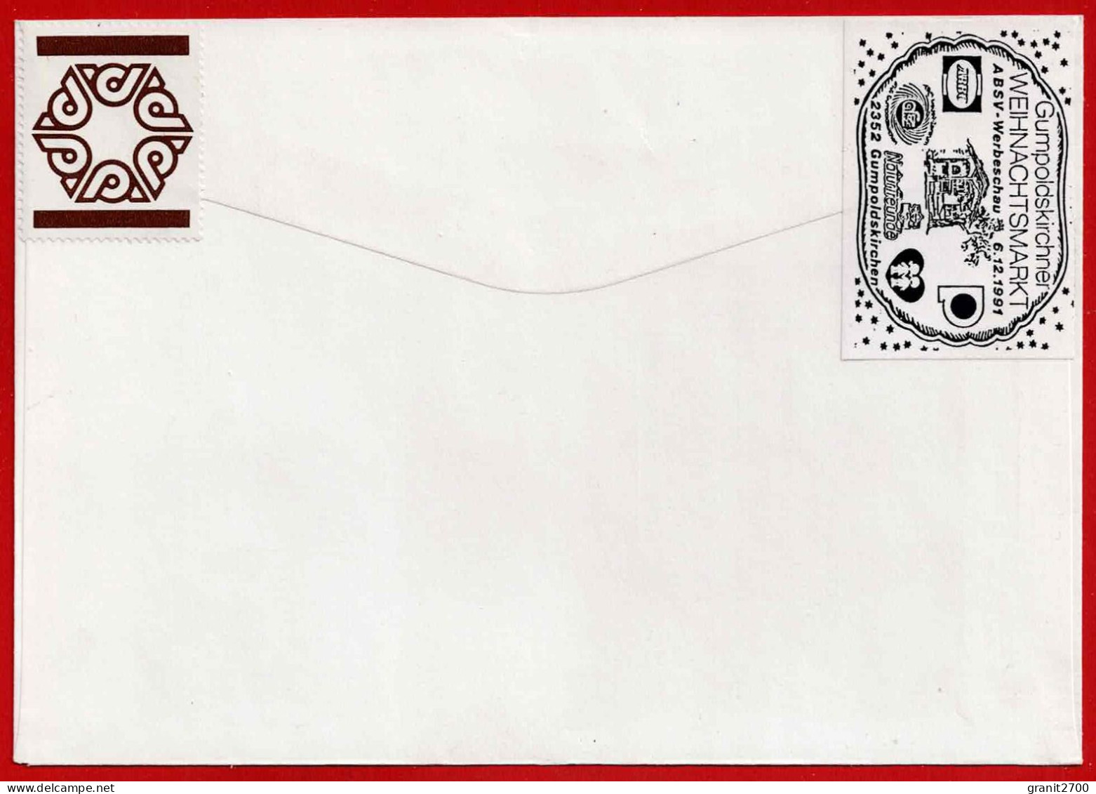 Reko Brief Mit Stempel 2352 Gumpoldskirchner Weihnachtsmarkt Vom 6.12.1991 - Lettres & Documents
