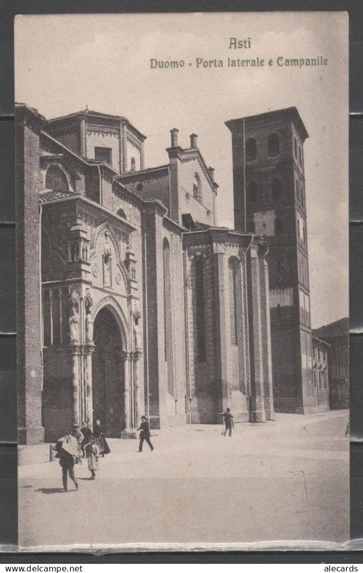 Asti - Duomo - Porta Laterale E Campanile - Asti