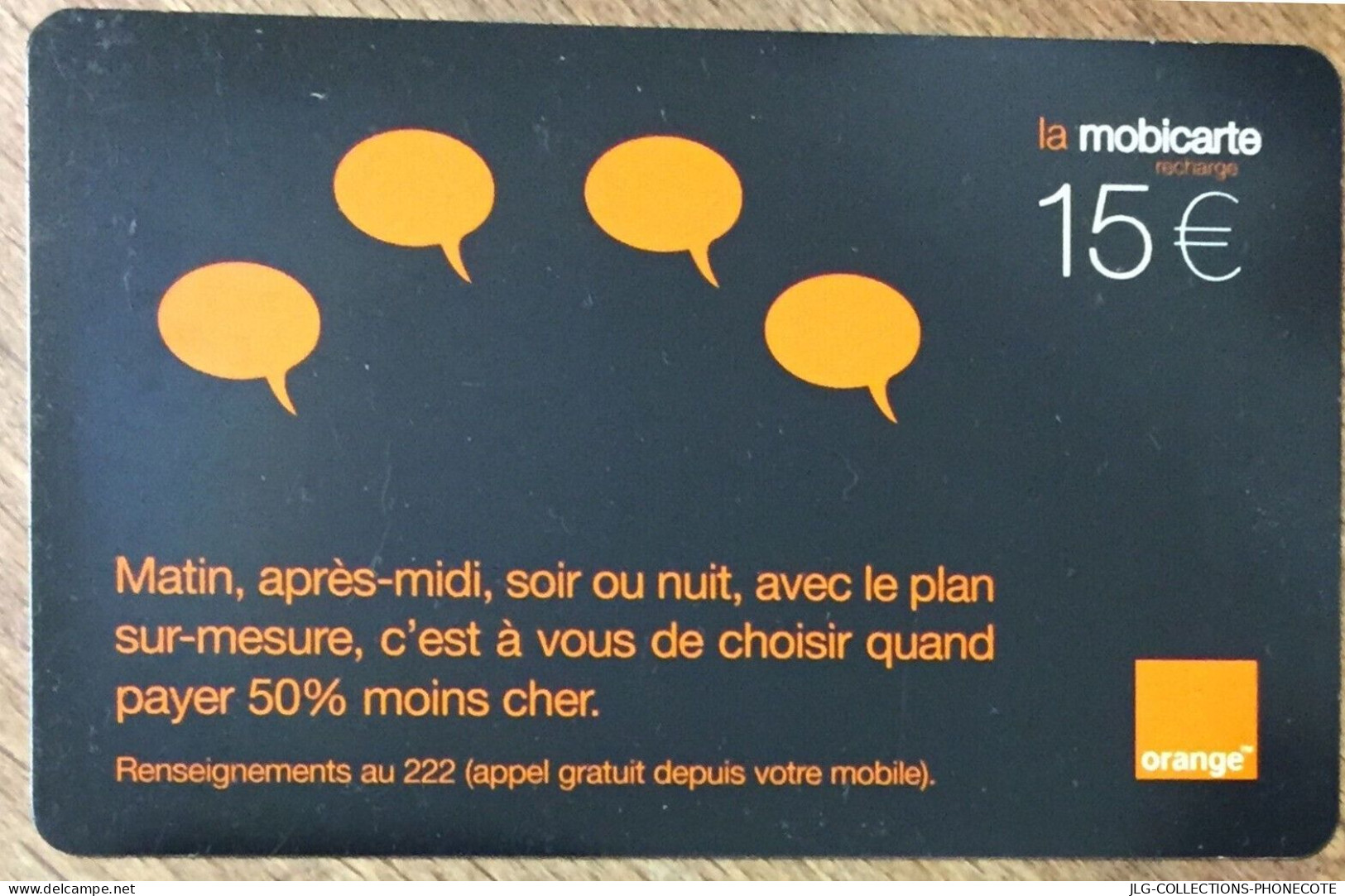 MOBICARTE ORANGE 50% MOINS CHER SPÉCIMEN MBC MOBI GSM SCHEDA PHONE CARD PREPAID PREPAYÉE CALLING CARD CARTE TELECARTE - Per Cellulari (ricariche)