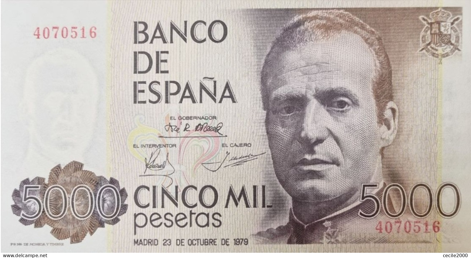 SIN SERIE* BILLET ESPAGNE NEUF SPAIN BANKNOTE 5000 PESETAS 1979 UNC BILLETE ESPAÑA SC *COMPRAS MULTIPLES CONSULTAR* - 1000 Pesetas