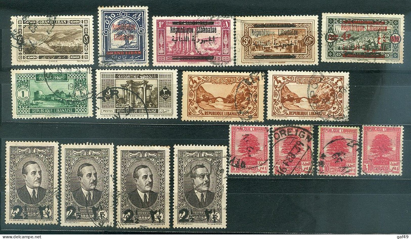 Lot Timbres Grand Liban Oblitérés  Entre 1926 Et 1942 à Voir - Used Stamps