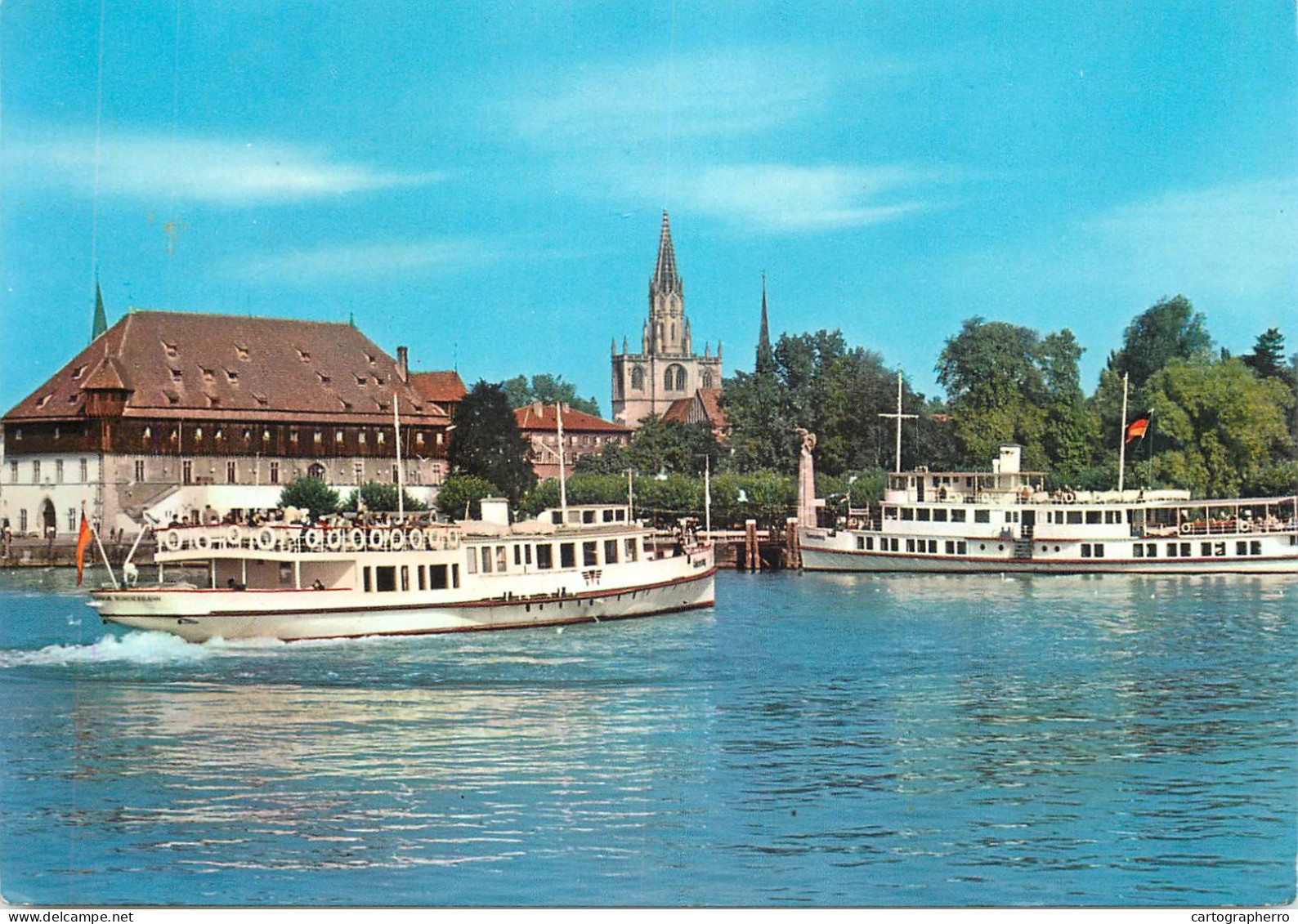 Navigation Sailing Vessels & Boats Themed Postcard Konstanz Am Bodensee Cruise - Sailing Vessels