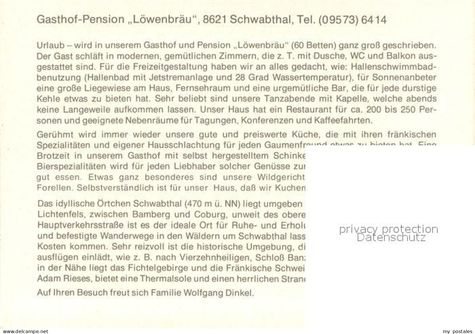 73654191 Schwabthal Gasthof Pension Loewenbraeu Restaurant Kirche Landschaftspan - Staffelstein